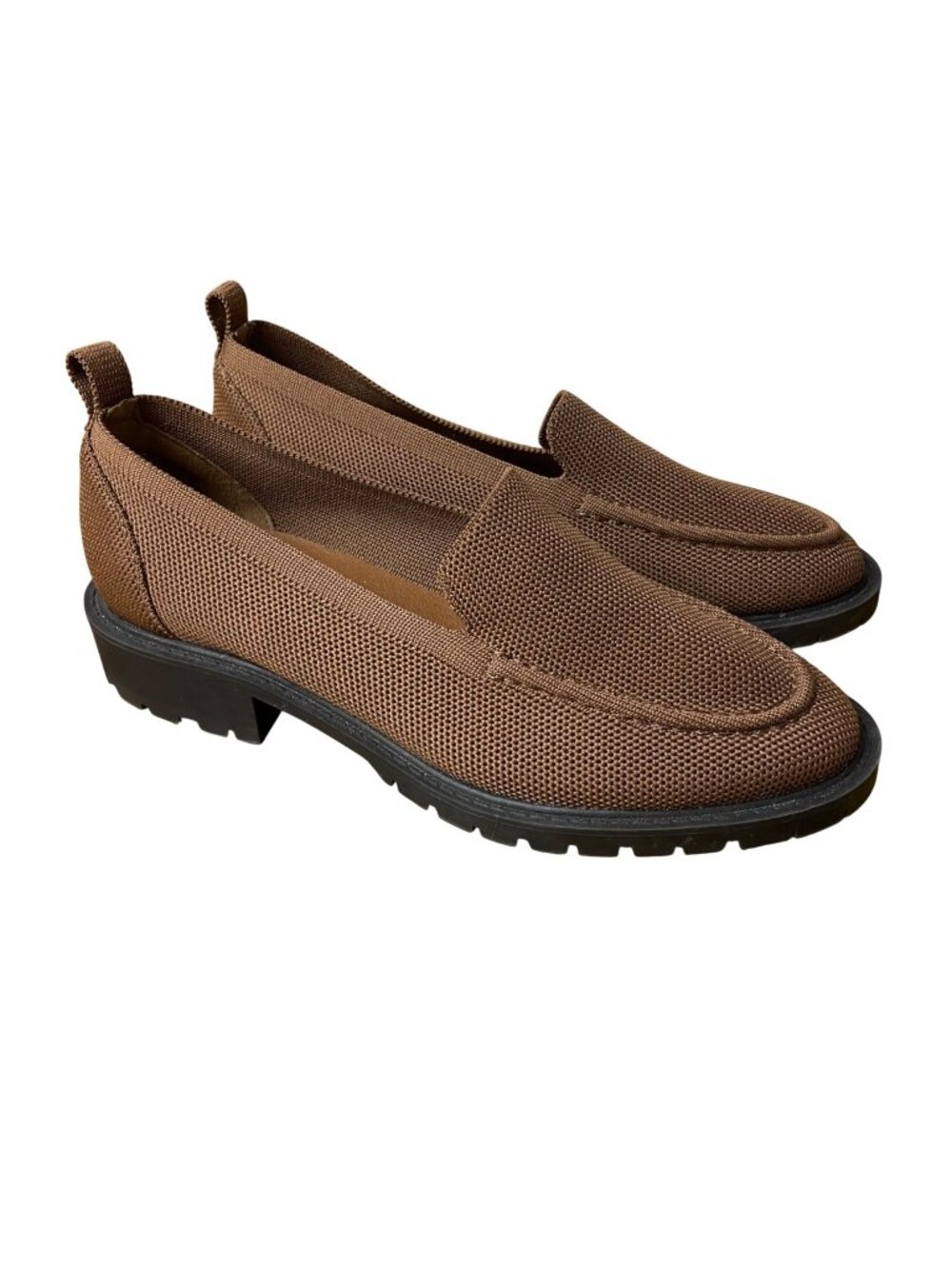 Tahari Siena Knit Loafers Brown Sz 7 Lightweight Preppy